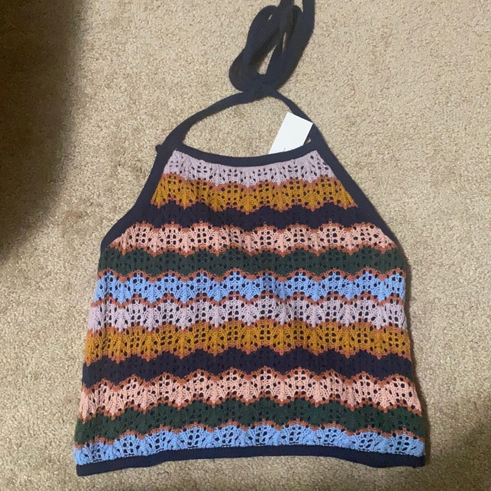 NWT American eagle knit halter crop top